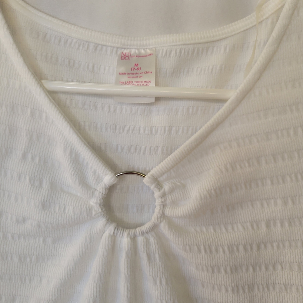 Set Of 2 Tops - Olive Green And White Ribbed Women's Top - Picture 4 of 4